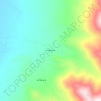 Rio Blanco topographic map, elevation, terrain
