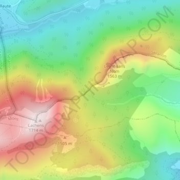 Point de vue topographic map, elevation, terrain
