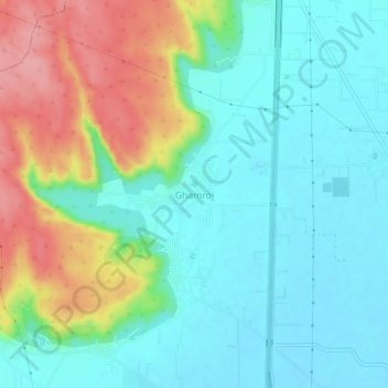 Ghamroj topographic map, elevation, terrain