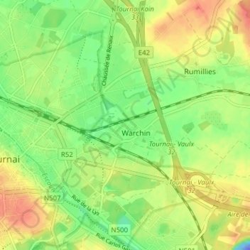 Cité Paul Carette topographic map, elevation, terrain
