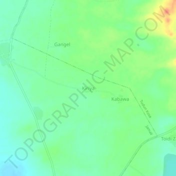 Kiriya topographic map, elevation, terrain