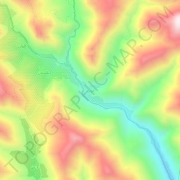 اویزر topographic map, elevation, terrain