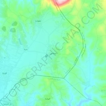 Termanin topographic map, elevation, terrain