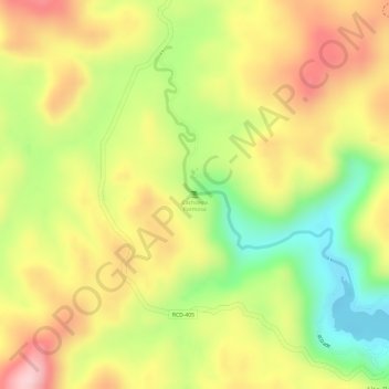Cachoeira Formosa topographic map, elevation, terrain