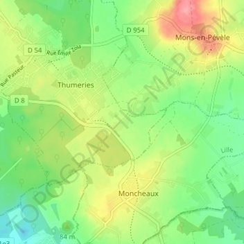 L'Olizier topographic map, elevation, terrain