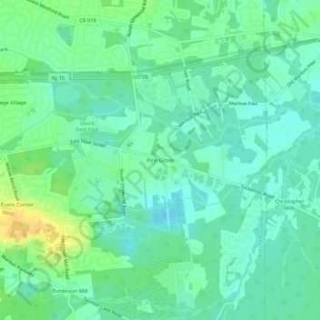 Pine Grove topographic map, elevation, terrain
