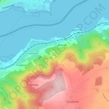 Ruine Neuburg topographic map, elevation, terrain