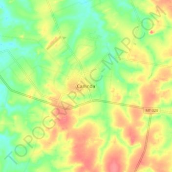 Carlinda topographic map, elevation, terrain