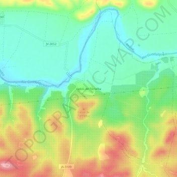 Vados de Torralba topographic map, elevation, terrain