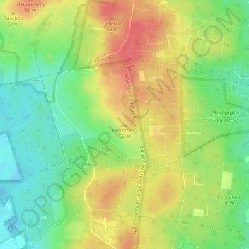 Holterberg topographic map, elevation, terrain