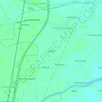 Kundur topographic map, elevation, terrain