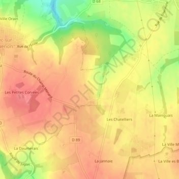Bois Adam topographic map, elevation, terrain