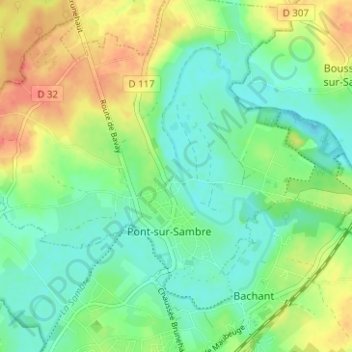 Quartes topographic map, elevation, terrain