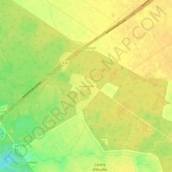 Les Gargails topographic map, elevation, terrain