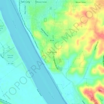 Fenn Haven topographic map, elevation, terrain