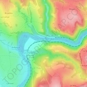 Pierre topographic map, elevation, terrain