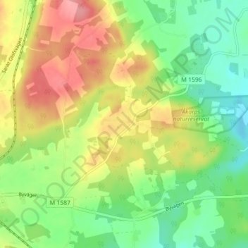 Stubbaröd topographic map, elevation, terrain