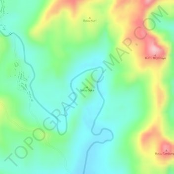 Buttu Suka topographic map, elevation, terrain