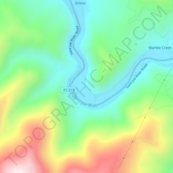 Pocono topographic map, elevation, terrain