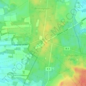 Scharrl topographic map, elevation, terrain