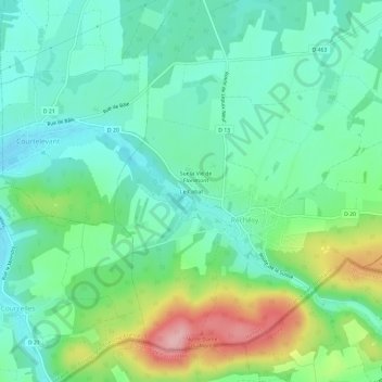 Le Cotiat topographic map, elevation, terrain