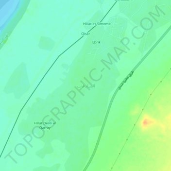 Hillat Wad Saqqa topographic map, elevation, terrain