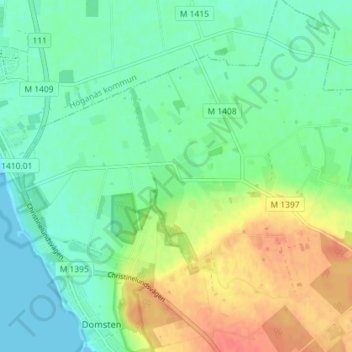 Döshult topographic map, elevation, terrain