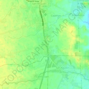 Burot topographic map, elevation, terrain