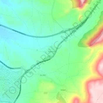Taracena topographic map, elevation, terrain
