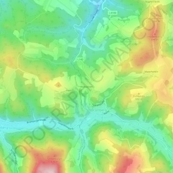 Hofstätten topographic map, elevation, terrain
