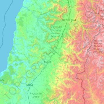 Zona Central topographic map, elevation, terrain