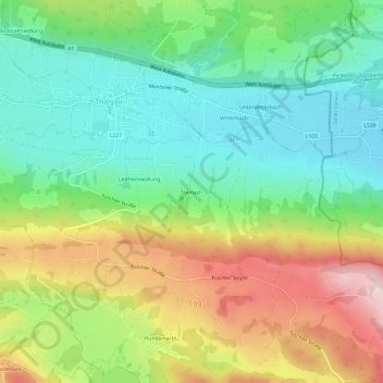 Steinach topographic map, elevation, terrain