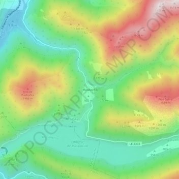 Matalavilla topographic map, elevation, terrain