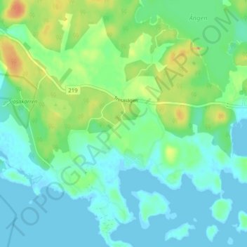 Lappetorp topographic map, elevation, terrain