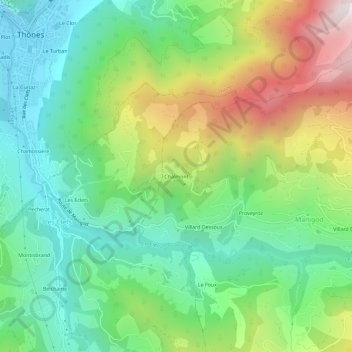 Chalmont topographic map, elevation, terrain