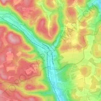 Gauselfingen topographic map, elevation, terrain