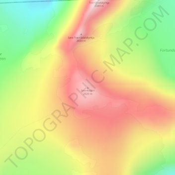 Steinkollen topographic map, elevation, terrain