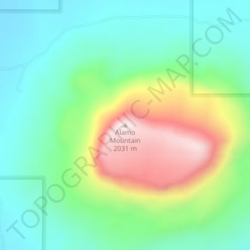 Alamo Mountain topographic map, elevation, terrain
