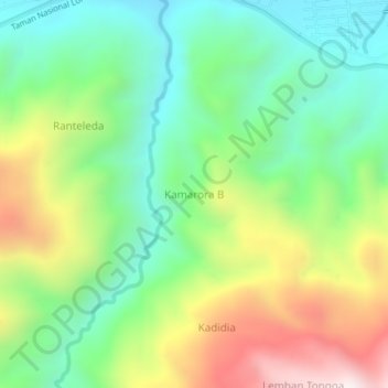 Kamarora B topographic map, elevation, terrain