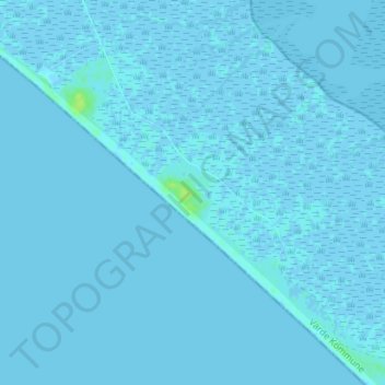 Skallingen topographic map, elevation, terrain