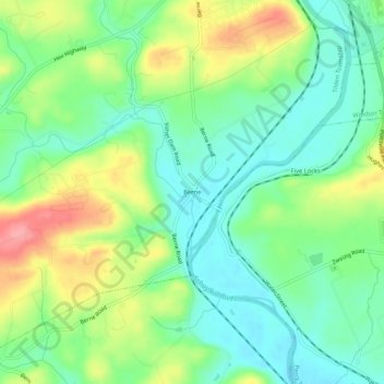 Berne topographic map, elevation, terrain
