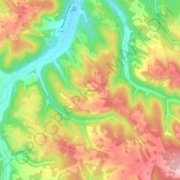La Bouyge topographic map, elevation, terrain