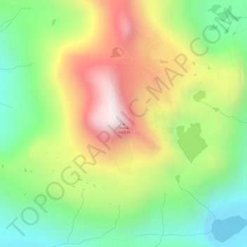 Snota topographic map, elevation, terrain