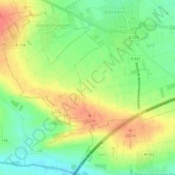 Rohracker topographic map, elevation, terrain