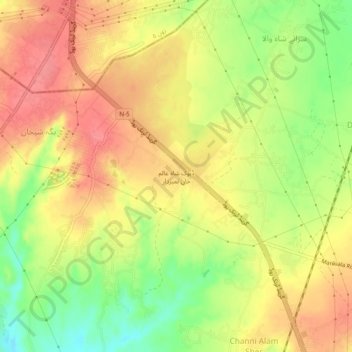 Dhoke Shah Alam Khan Number Dar topographic map, elevation, terrain