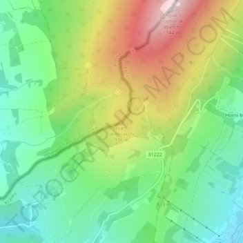 Eschenberg topographic map, elevation, terrain