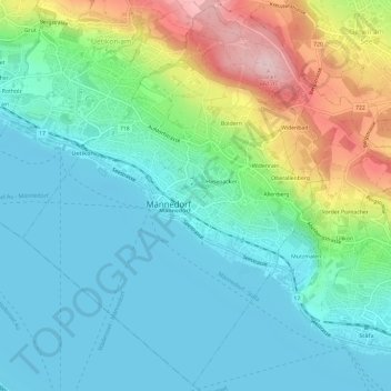 Blatten topographic map, elevation, terrain