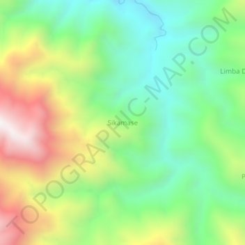 Sikamase topographic map, elevation, terrain
