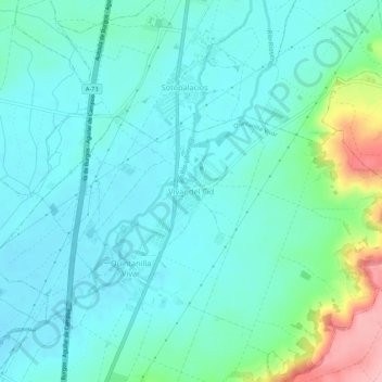 Vivar del Cid topographic map, elevation, terrain