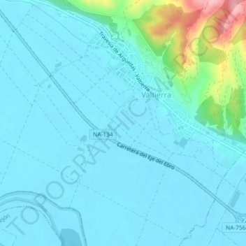 Riel topographic map, elevation, terrain